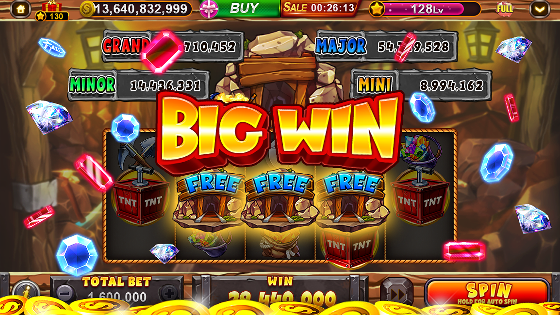 The main lobby of the FB777 app with a grid of various slot games.